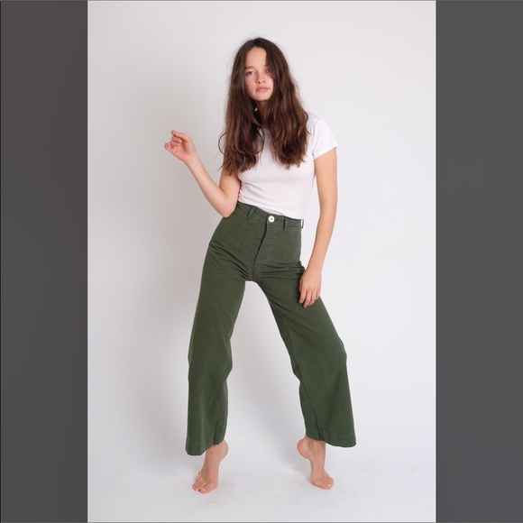 Jesse Kamm Sailor Pants Olive Green 